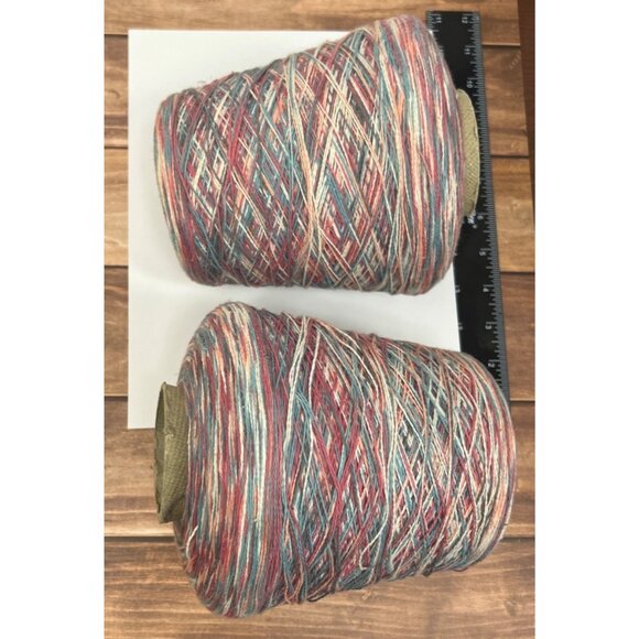 VINTAGE 1 (ONE) Cone of Astro-Dye Works Multi Chalktone 8/2 KP Cotton Yarn - Picture 8 of 9